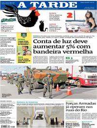 Capa do jornal A Tarde 29/07/2017