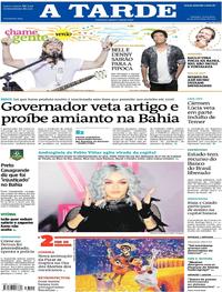 Capa do jornal A Tarde 29/12/2017