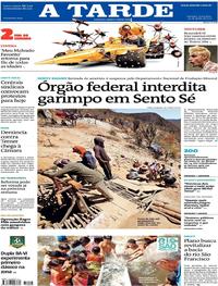 Capa do jornal A Tarde 30/06/2017
