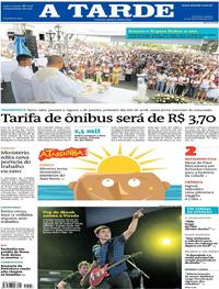 Capa do jornal A Tarde 30/12/2017