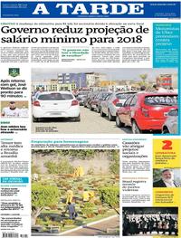 Capa do jornal A Tarde 31/10/2017