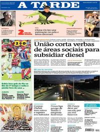 Capa do jornal A Tarde 01/06/2018