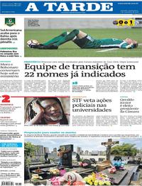 Capa do jornal A Tarde 01/11/2018