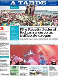 Capa do jornal A Tarde 02/01/2018