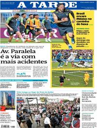 Capa do jornal A Tarde 02/07/2018