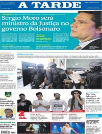 Capa do jornal A Tarde 02/11/2018