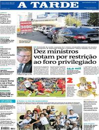Capa do jornal A Tarde 03/05/2018