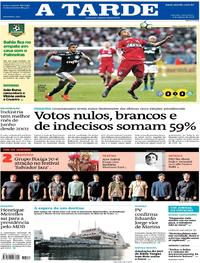 Capa do jornal A Tarde 03/08/2018