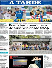 Capa do jornal A Tarde 05/11/2018