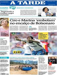 Capa do jornal A Tarde 06/09/2018