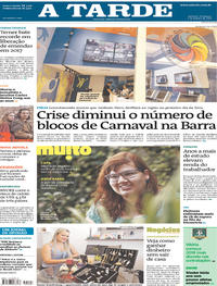 Capa do jornal A Tarde 07/01/2018