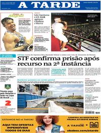 Capa do jornal A Tarde 07/02/2018