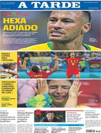 Capa do jornal A Tarde 07/07/2018