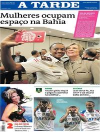 Capa do jornal A Tarde 08/03/2018