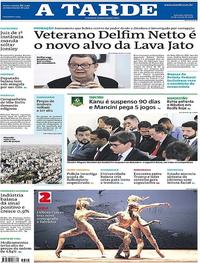 Capa do jornal A Tarde 10/03/2018