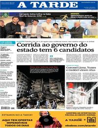 Capa do jornal A Tarde 10/04/2018