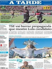 Capa do jornal A Tarde 10/09/2018