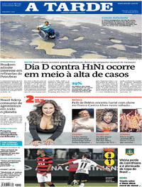 Capa do jornal A Tarde 11/05/2018