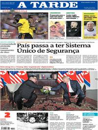 Capa do jornal A Tarde 12/06/2018