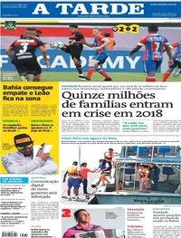 Capa do jornal A Tarde 12/11/2018