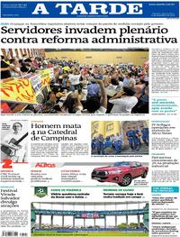Capa do jornal A Tarde 12/12/2018