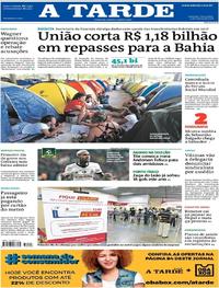 Capa do jornal A Tarde 13/03/2018