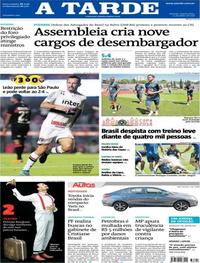 Capa do jornal A Tarde 13/06/2018