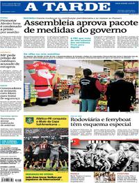 Capa do jornal A Tarde 13/12/2018