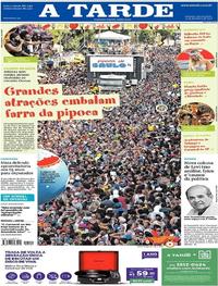 Capa do jornal A Tarde 14/02/2018