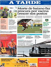 Capa do jornal A Tarde 16/01/2018