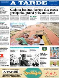 Capa do jornal A Tarde 17/04/2018