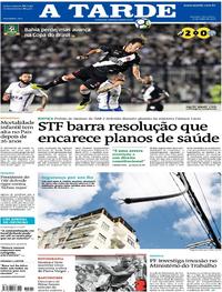 Capa do jornal A Tarde 17/07/2018