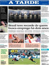 Capa do jornal A Tarde 17/08/2018
