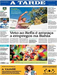 Capa do jornal A Tarde 18/01/2018