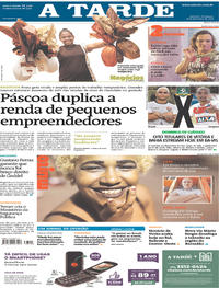 Capa do jornal A Tarde 18/02/2018
