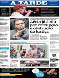 Capa do jornal A Tarde 18/04/2018