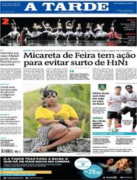 Capa do jornal A Tarde 19/04/2018