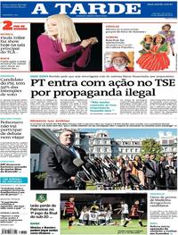 Capa do jornal A Tarde 19/10/2018