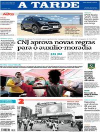 Capa do jornal A Tarde 19/12/2018