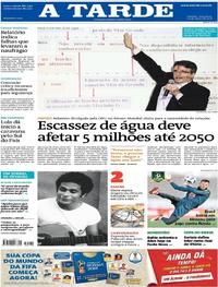 Capa do jornal A Tarde 20/03/2018