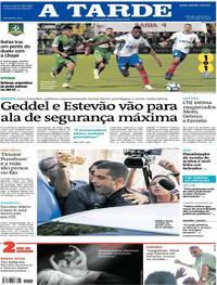Capa do jornal A Tarde 20/07/2018