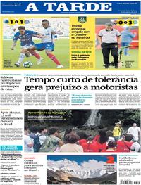 Capa do jornal A Tarde 20/08/2018