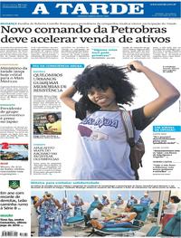 Capa do jornal A Tarde 20/11/2018