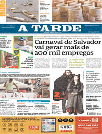 Capa do jornal A Tarde 21/01/2018