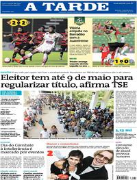 Capa do jornal A Tarde 22/01/2018
