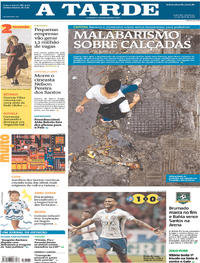 Capa do jornal A Tarde 22/04/2018