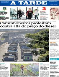 Capa do jornal A Tarde 22/05/2018