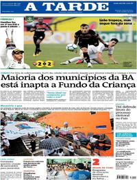 Capa do jornal A Tarde 22/10/2018