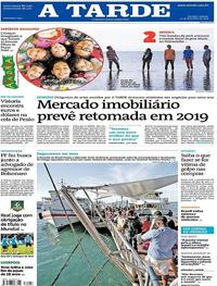 Capa do jornal A Tarde 22/12/2018