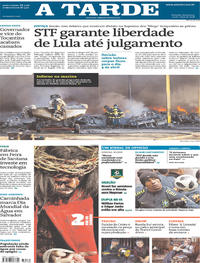 Capa do jornal A Tarde 23/03/2018